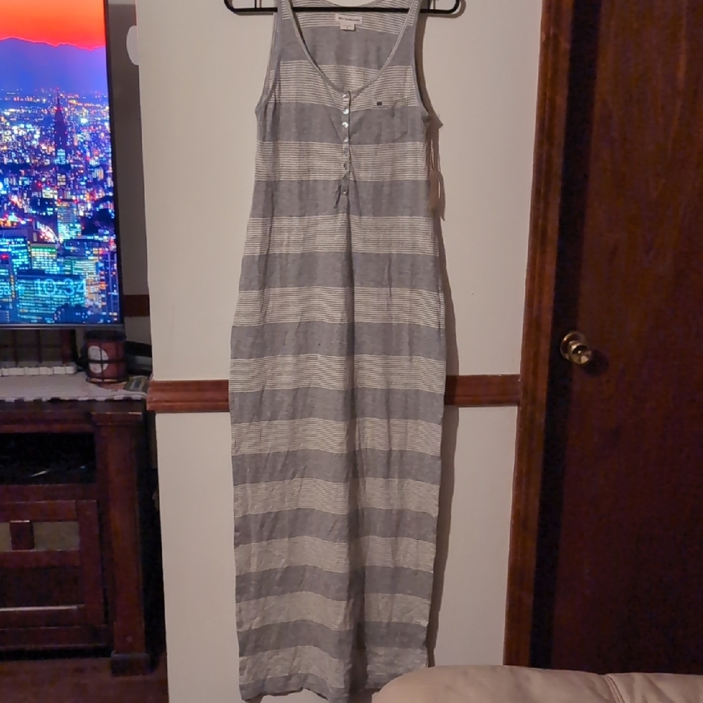 Obey Gray Sleeveless Maxi Sundress